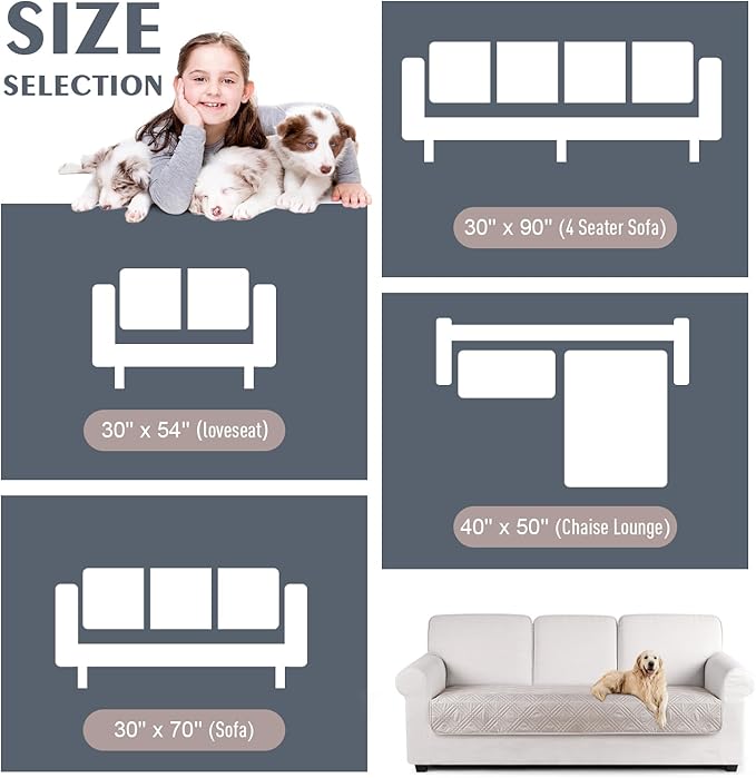 TAOCOCO 100% Waterproof Sofa Cushion Cover Reversible Couch Seat Cover - Image 6