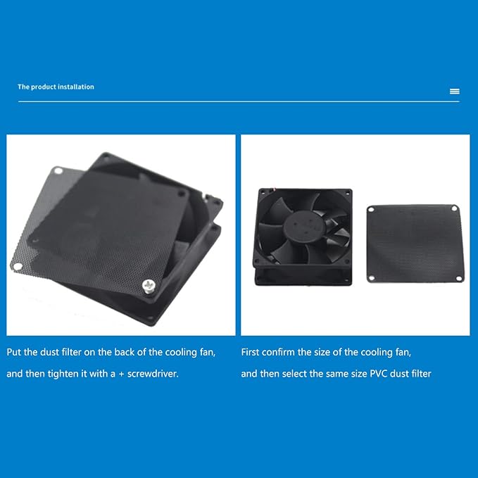 Computer Chassis Fan Filter Mesh Frame PVC - Image 9