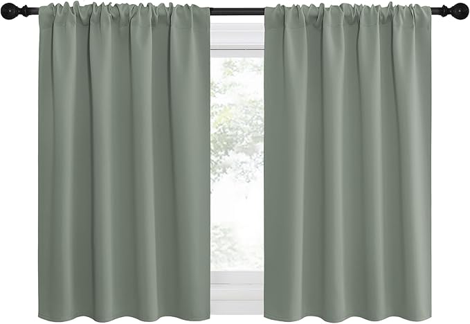 NICETOWN 2 Panels Blackout Curtains, Rod Pocket Thermal Insulated Drapes by NICETOWN