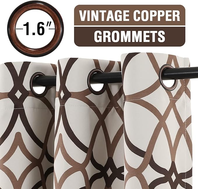 H.VERSAILTEX Blackout Curtains for Bedroom Printed Design 96 Inch Length 2 - Image 2