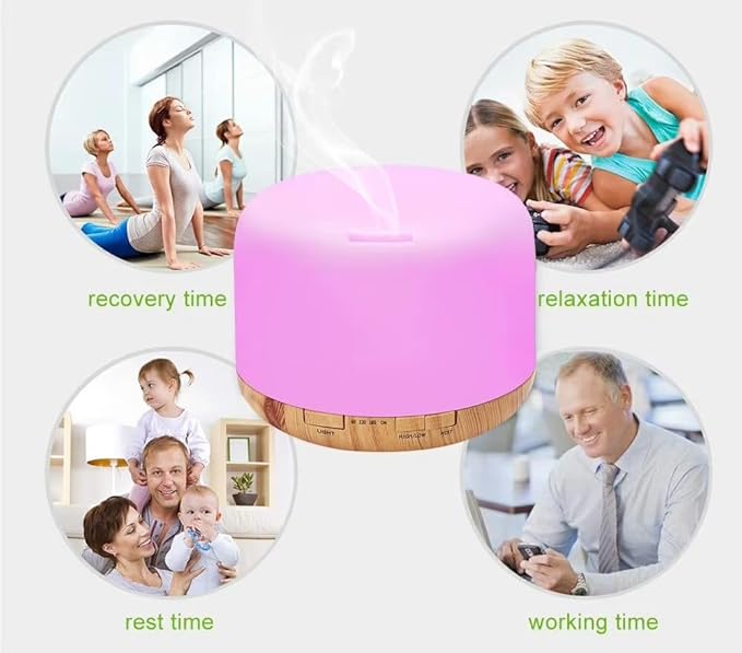 500ml Home/Office Aroma Diffuser, Essential & Fragrant Oil Vaporizer - Image 3