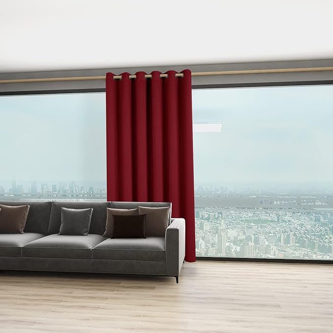 BONZER Room Divider Curtains Total Privacy Wall Room Darkening Grommet Wide - Image 4
