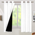BGment White Blackout Curtains 63 Inch Long by BGment