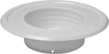Vent Systems 4" Inch White Duct Connector Flange Plate – Galvanized Steel by VentSystems
