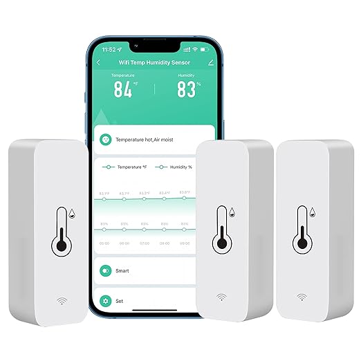 PHOVOLT WiFi Hygrometer Thermometer Sensor by PHOVOLT
