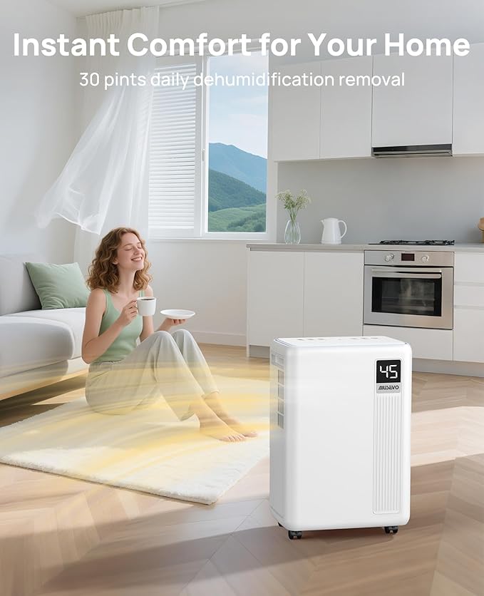 30 Pint Dehumidifier for Basement, 2500 Sq. Ft Dehumidifiers for Home - Image 2