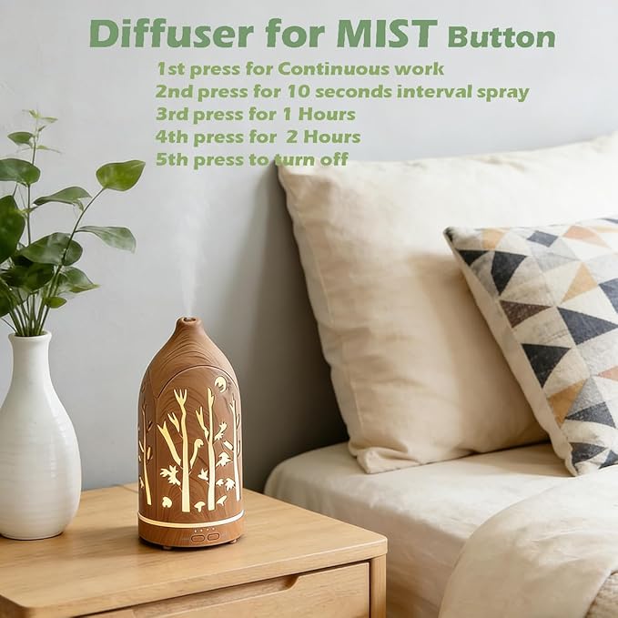 3 Essential Oil Diffuser Set, 7.1''x3.5'' Aromatherapy Diffusers, Desk - Image 4