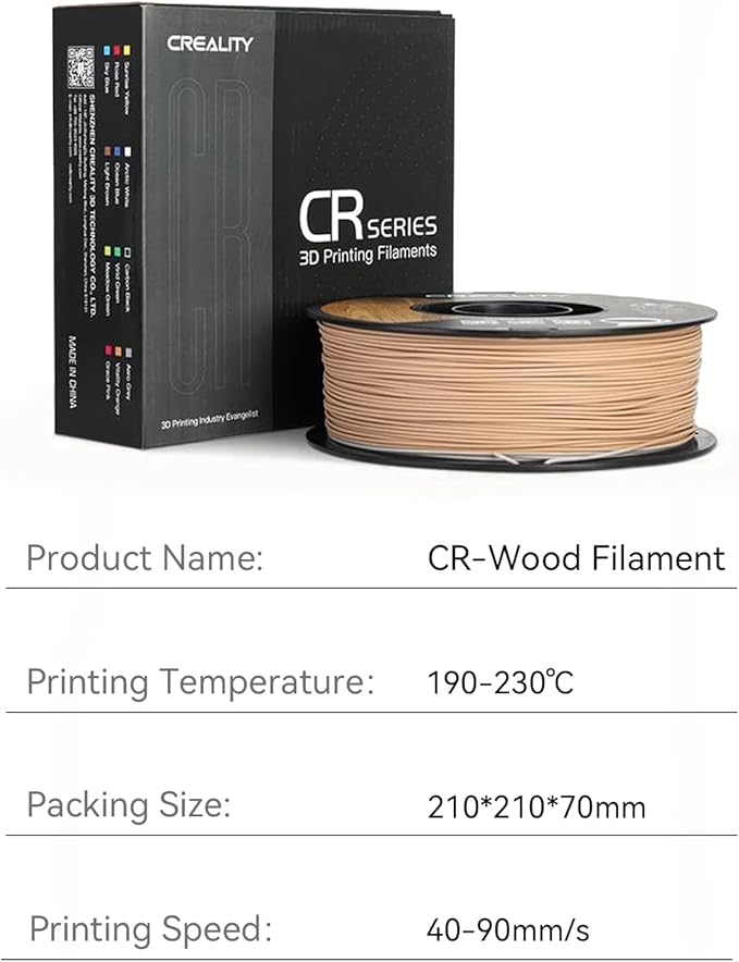 Official CREALITY Wood Filament PLA 1.75 mm, Woods 3D Printer Filament - Image 8