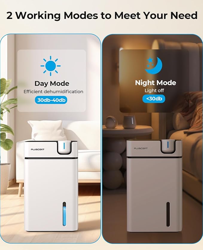 Dehumidifiers for Home, PLUSCENT 1000 Sq.ft Quiet Dehumidifier - Image 3