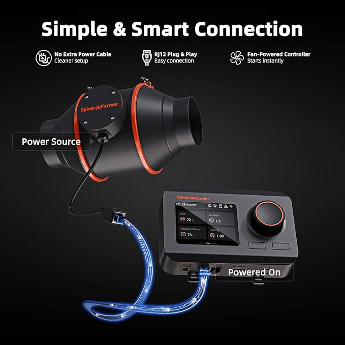 Spider Farmer 6 Inch Smart Inline Duct Fan - Image 2