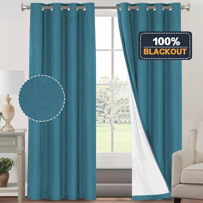 PrinceDeco Blackout Curtains for Bedroom 84" Long Thermal Insulated - Image 6