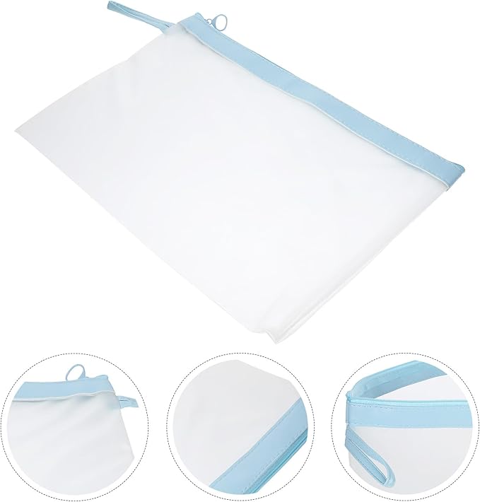 File Bag Zipper Pouch Tear-Resistant Mesh Document Organizer Lightweight Office - Image 6