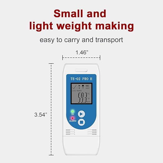 5 Pack TE-02 Pro TH Humidity and Temperature Data Logger, Temperature Mapping - Image 7
