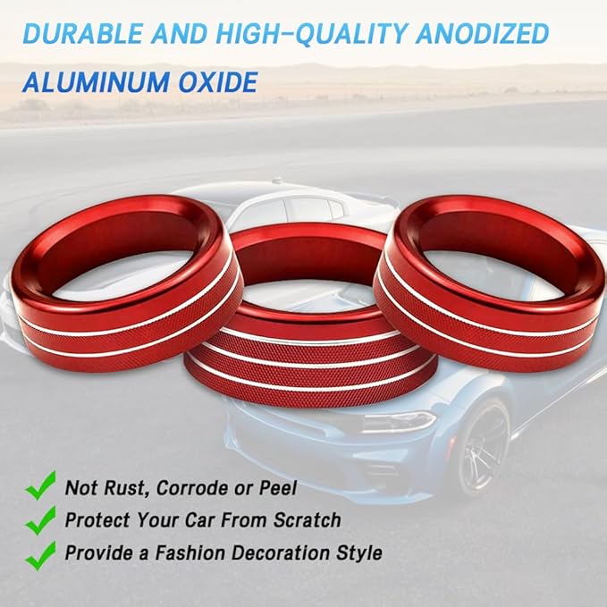 3PCS Air Conditioner Switch Button Knob Cover, Auto Accessories Climate Control - Image 7