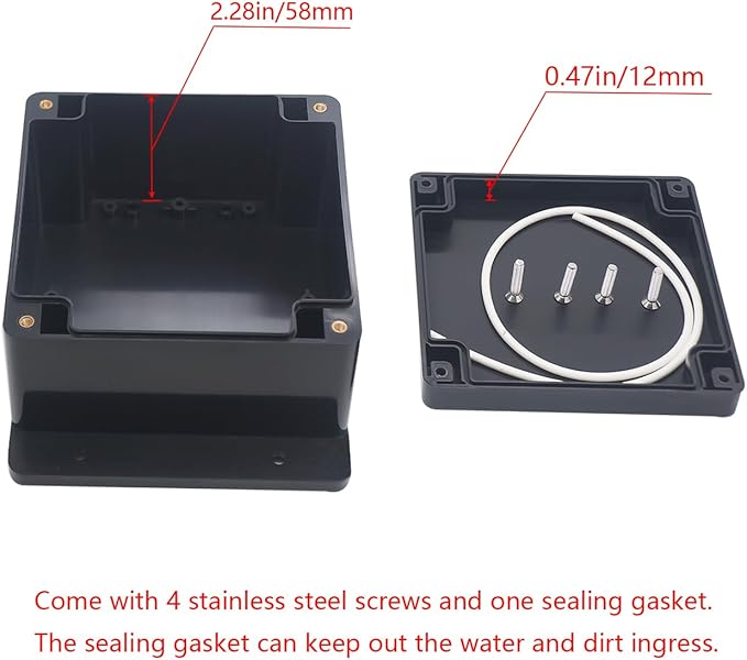 Project Box ABS Black Electrical Boxes IP65 Outdoor Waterproof Box Electronic - Image 4