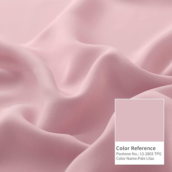 BGment Baby Pink 100% Blackout Curtains - Image 8