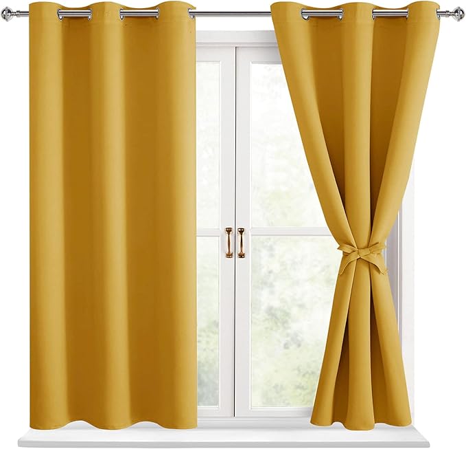 Hiasan Short Blackout Curtains for Bedroom by Hiasan