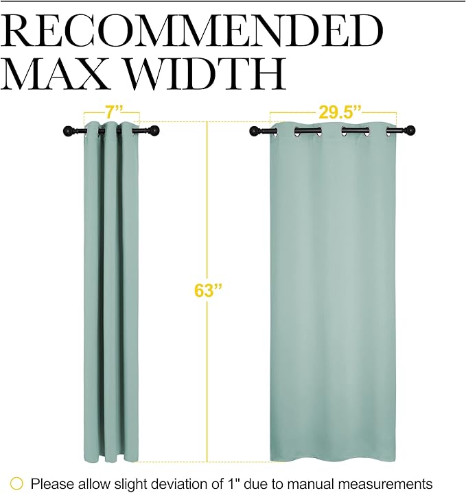 NICETOWN Kitchen Curtain Panels Blackout Draperies, Thermal Insulated Solid - Image 7