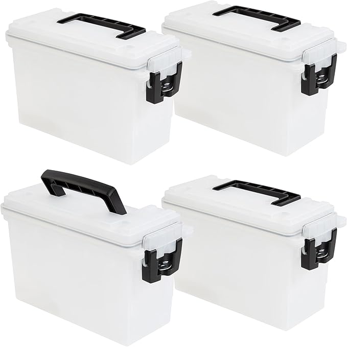 Sheffield 12758 4-Pack Ammo Storage Box, Stackable .30 Cal Field Boxes by Sheffield
