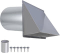 6 Inch Hooded Wall Vent with Screen and Damper, 6 Inch Exhaust Vent Cover Cap by JYINCPED