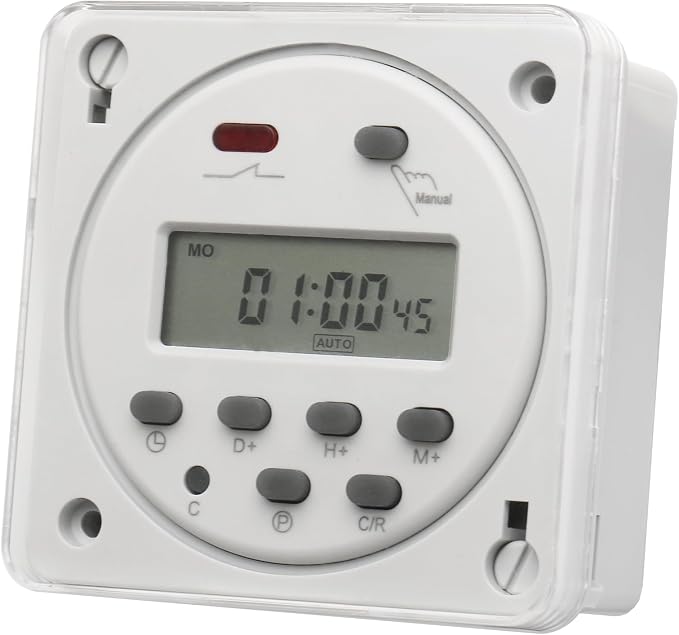 Baomain Time Switch Relay with 4 x Terminal Cable & Waterproof Cover, Digital - Image 6