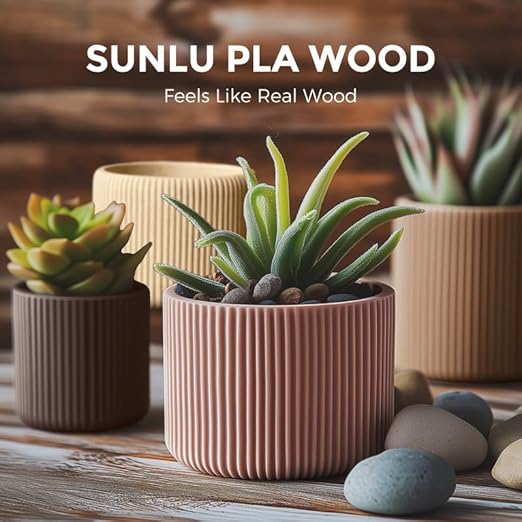 Real Wood Fiber PLA Filament 1.75mm Dark Brown Color, Natural Matte Texture - Image 2
