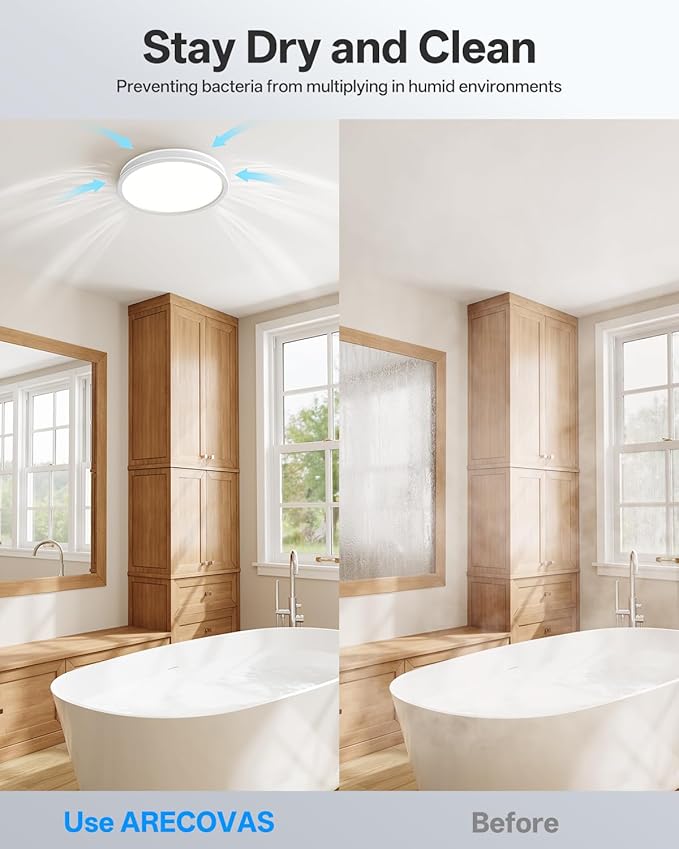 Bathroom Exhaust Fan with RGB Lights, 110CFM/1.0 Sones Vent Fan with 3 Color - Image 7