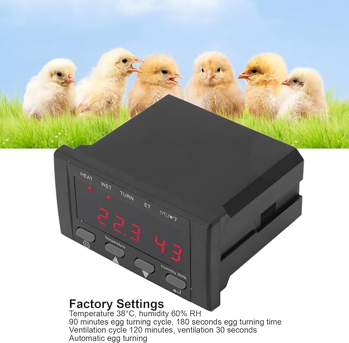 HT-10 Egg Incubator Temperature Controller, 220V/110V Digital Temperature - Image 3