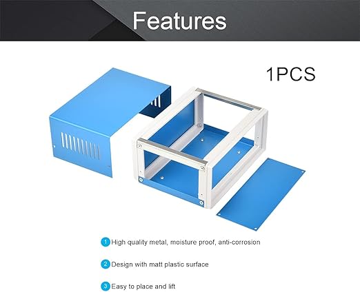 Auniwaig Electronic Junction Box, Metal Project Box DIY Enclosure Case - Image 3
