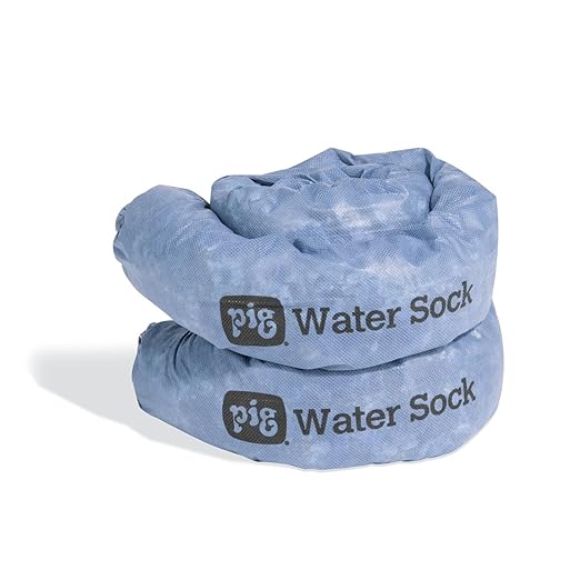 PIG Mildew-Resistant Absorbent Sock | Water Absorbing Snake | 3" W x 4' L | by NewPig