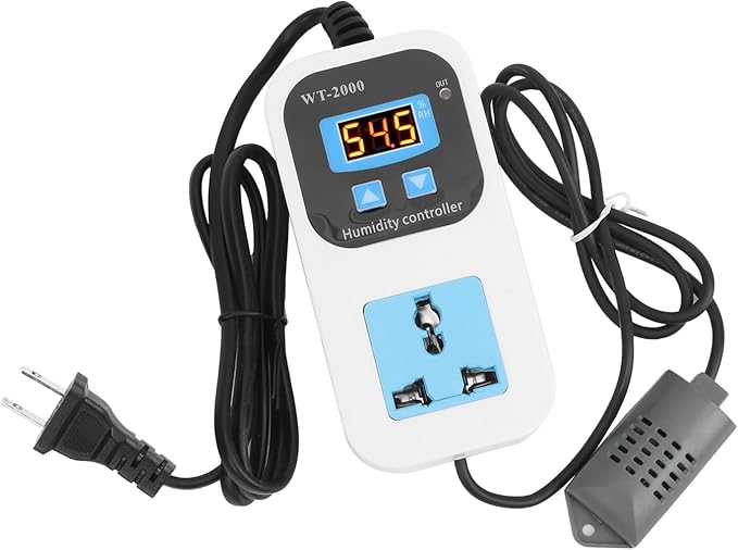 Humidity Controller, WT2000 Humidistat Mushroom Greenhouse Pre Wired Outlet - Image 9