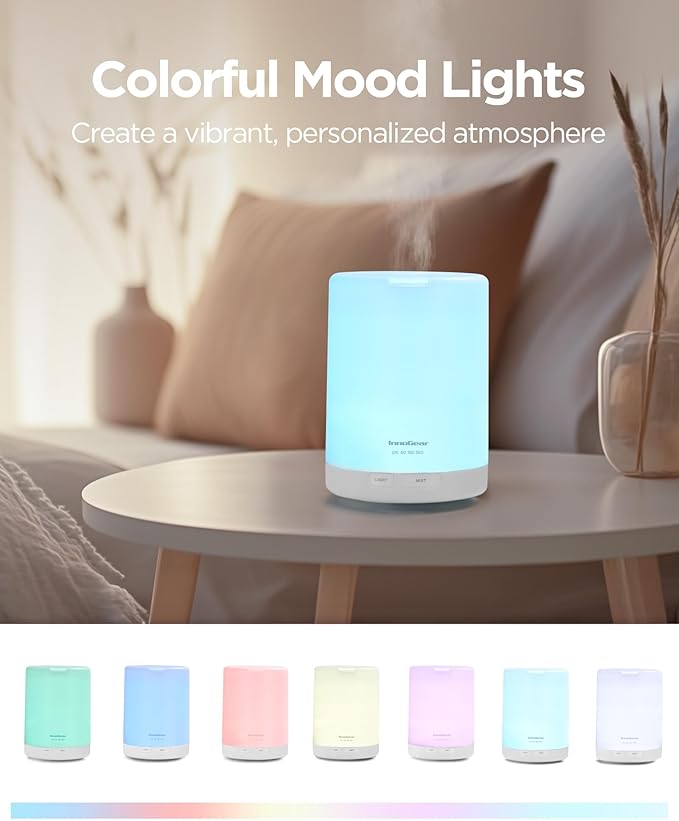 InnoGear 300ML Essential Oil Diffuser, Premium 5-in-1 Ultrasonic Aromatherapy - Image 6