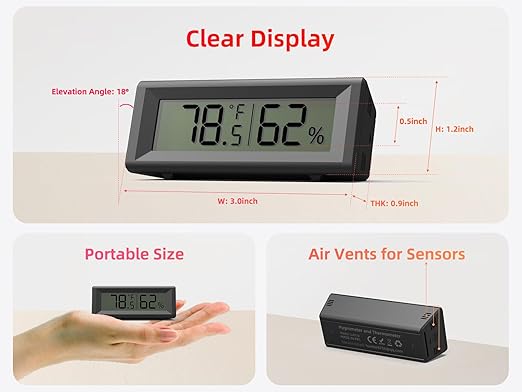 Small Digital Hygrometer, Humidity Meter, Indoor Thermometer, Room Temperature - Image 2