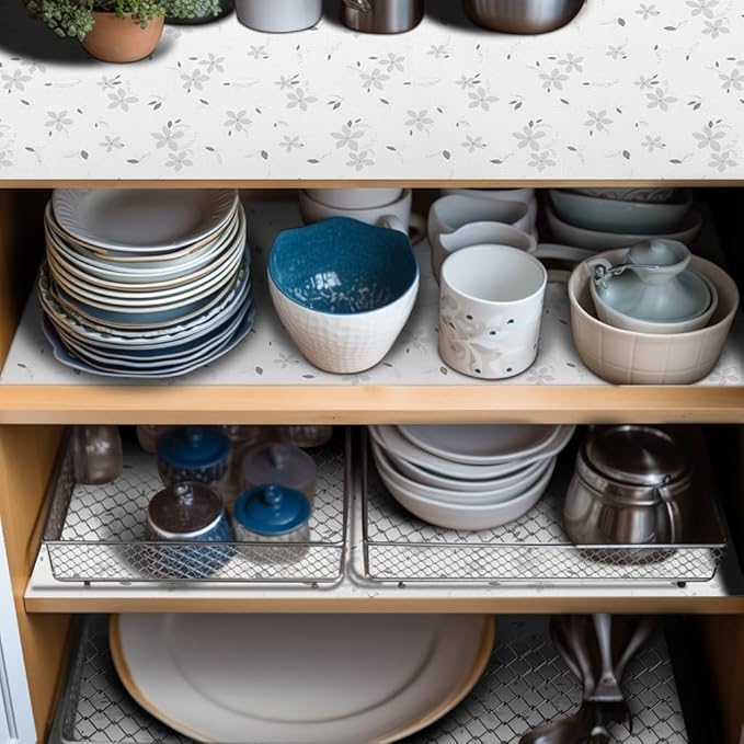 12" W x 120" L Floral Drawer and Shelf Liner - Image 2