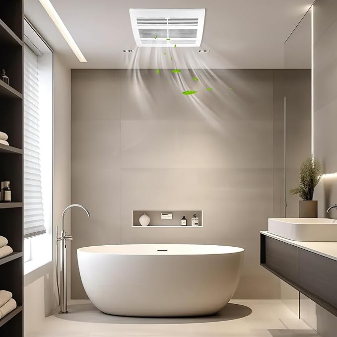 COSTWAY 200 CFM Bathroom Exhaust Fan, Ceiling Mount Exhaust Ventilation Fan - Image 2