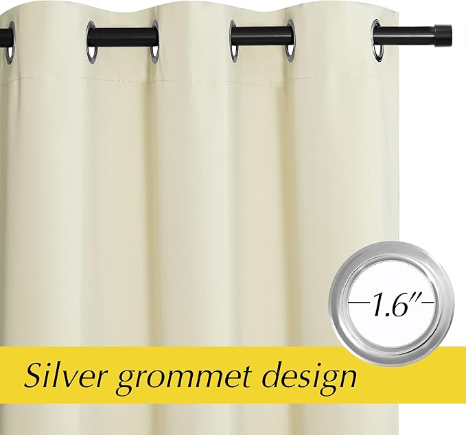 NICETOWN Farmhouse Blackout Patio Sliding Door Curtain Extra Wide, Grommet Room - Image 5