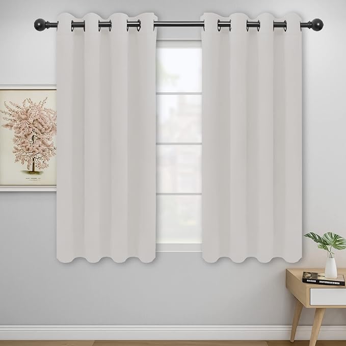 Easy-Going Blackout Curtains for Bedroom, Solid Thermal Insulated Grommet and by Easy-Going