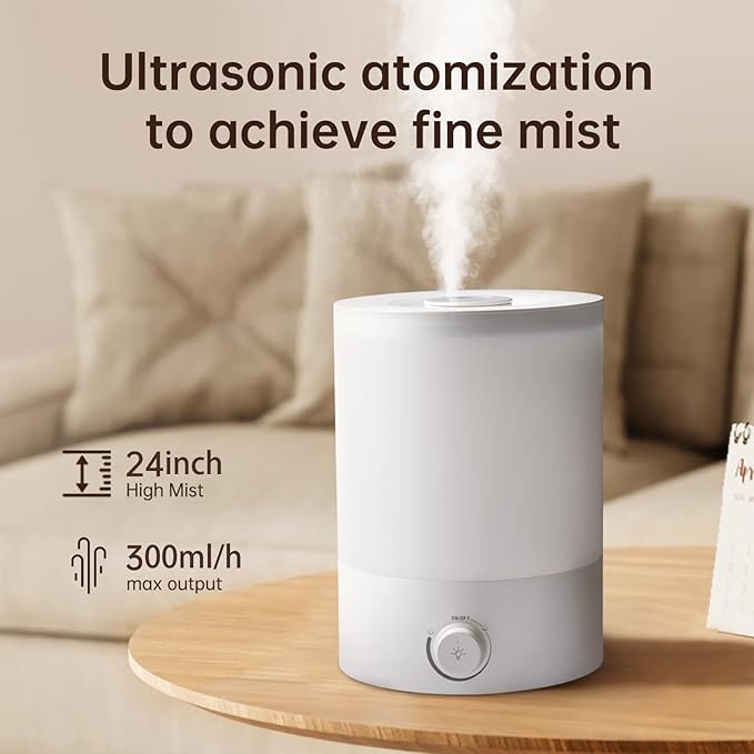 YOGIN Humidifiers for Bedroom Large room, Top fill 2.5L Ultrasonic cool mist - Image 7