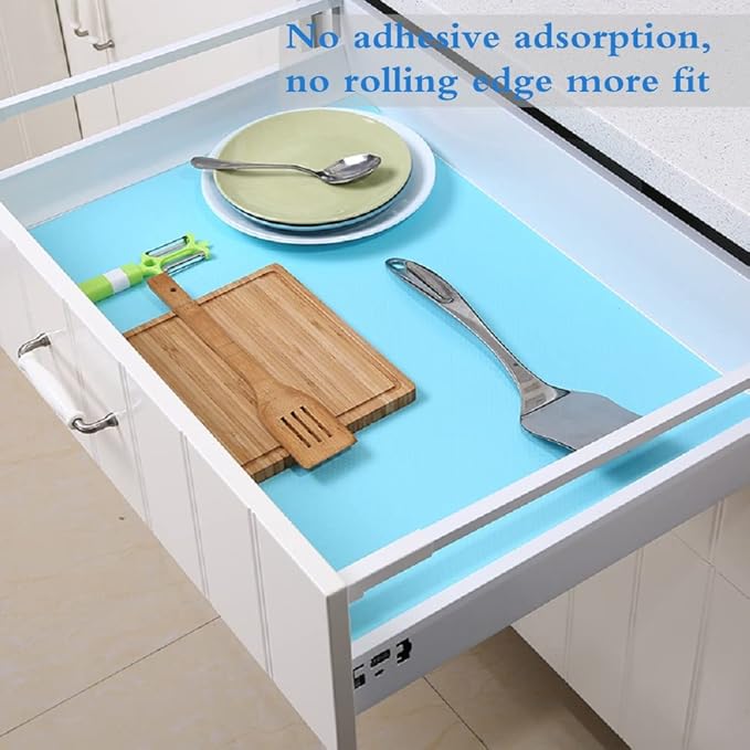 Shelf Liner, Drawer Liners for Kitchen, Non Adhesive Water Resistant, Strong - Image 2