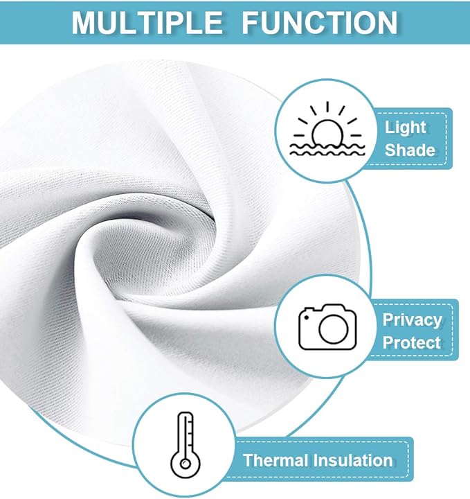 RYB HOME Extra Wide Curtains for Divider Room Separation Soundproof Temporary - Image 7