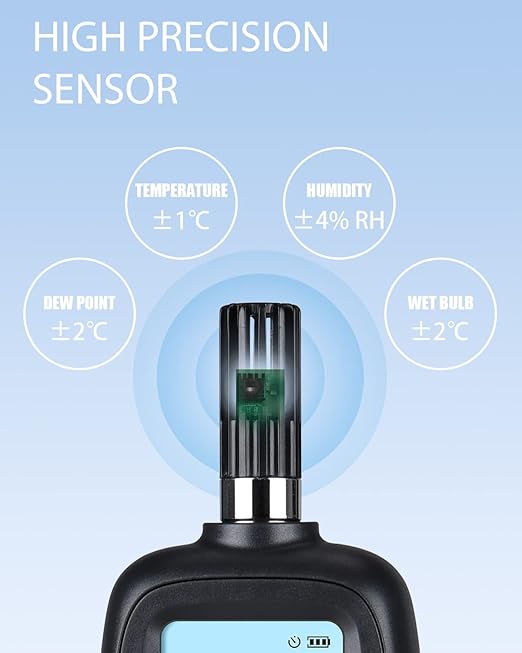 Wintact Digital Temperature and Humidity Meter, Thermometer Hygrometer Monitor - Image 3