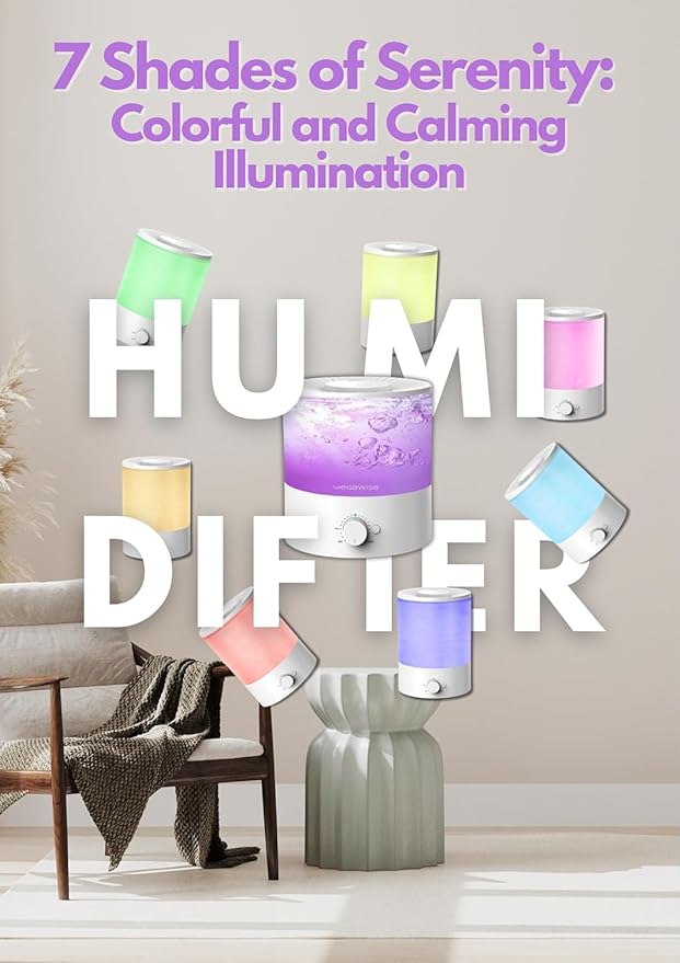 MegaWise Cool Mist Humidifiers for Babies, Home and Office | Super Quiet - Image 2