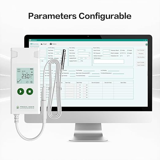 Freshliance Temperature Humidity Data Logger, Reusable Temperature Recorder - Image 4