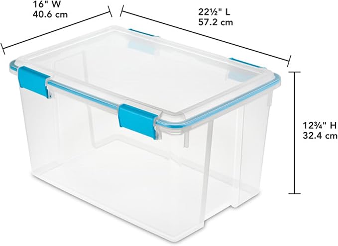 Sterilite 12-Pack Gasket Box, Weather-Resistant Storage Bins - Image 2