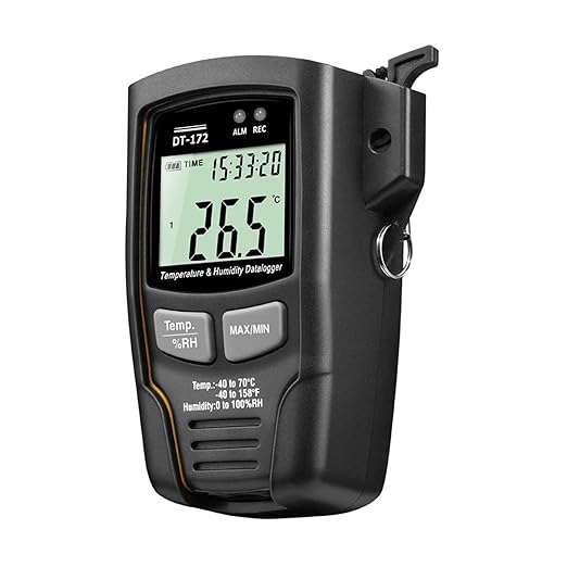 Compact Temperature and Humidity Data Logger 32000 Memory Hygrometer Moisture by Unknown