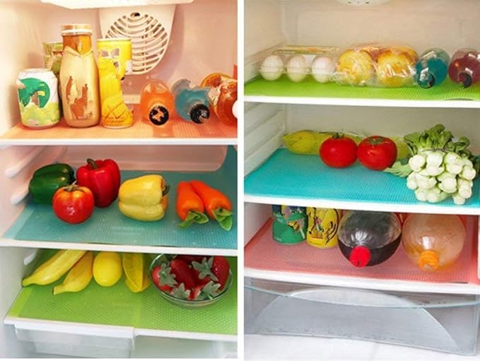 9 Pack Refrigerator Mats, Washable Fridge Mats Liners Easy to Clear Fridge Pads - Image 2