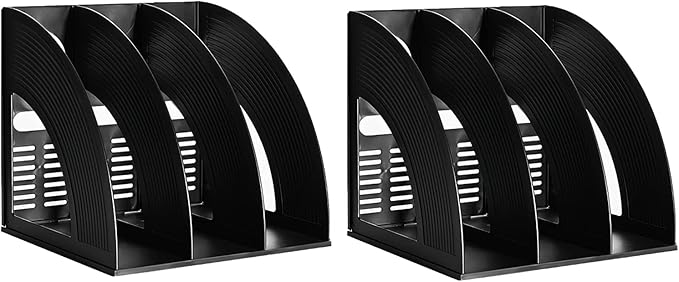 Marte Vanci 2 Pcs Magazine File Holder Book Desktop Organizer Plastic Storage by MarteVanci