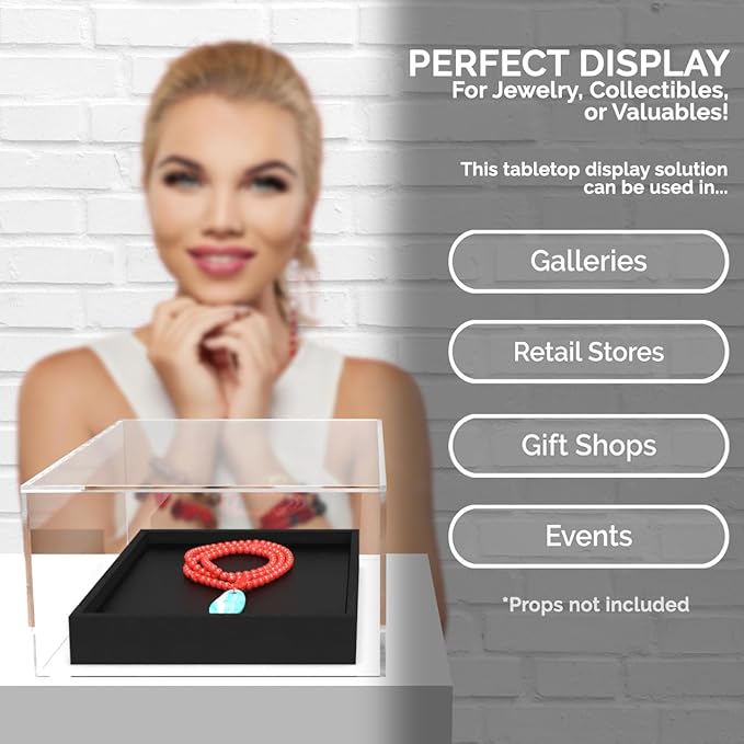 6 Pack Clear Acrylic Display Box Counter Retail Merchandise Storage Bin No Lid - Image 2