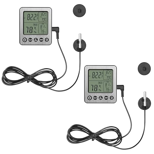 2 Pack zz20 Digital Fridge Thermometer by VLEJEARI