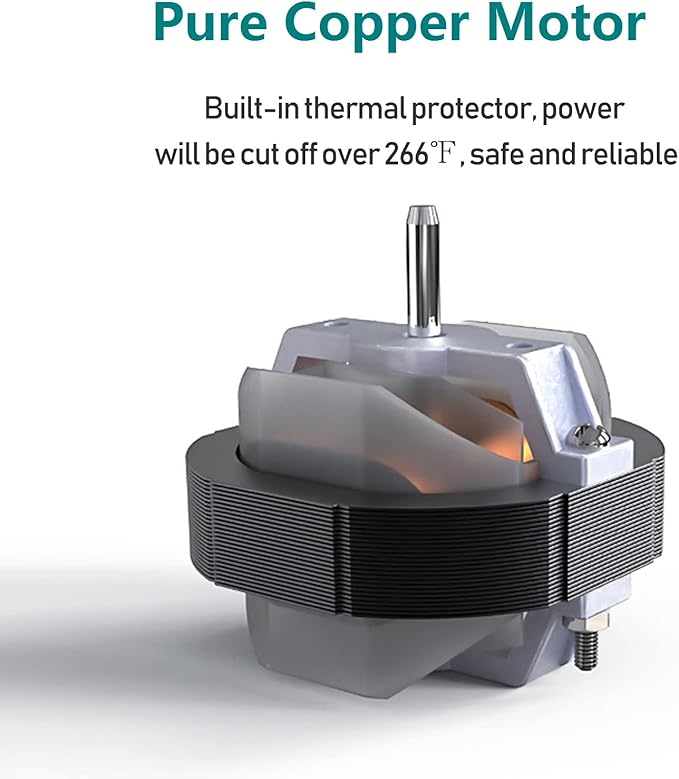 Exhaust Fan 4" Home Ventilation Fan Window and Wall Mount Vent Fan - Image 3